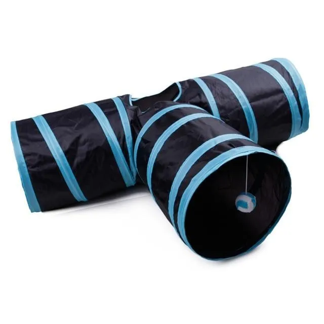 Three-Way Exercise Tunnel Cat Toy