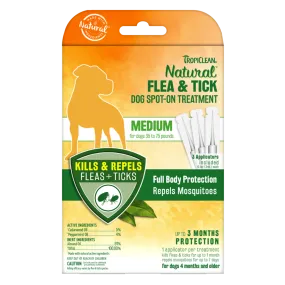 Tropiclean Natural Flea & Tick Dog Spot-On Treatment M