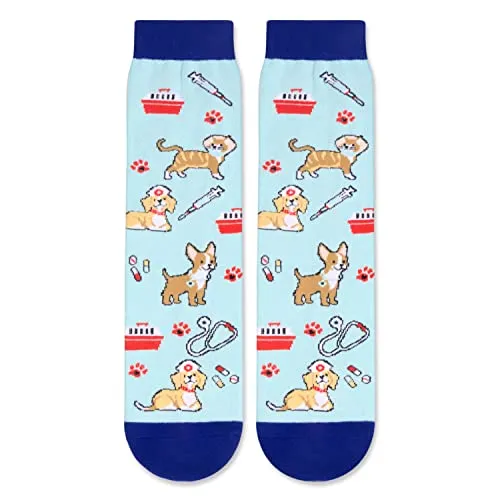 Unisex Veterinary Socks, VET Socks, Veterinarian Socks, Ideal for Veterinary Technician Gifts, Future Veterinarian Gifts, Pet Doctor Gifts, Dogtor Gifts