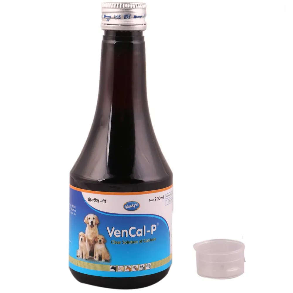 Venkys Vencal P Syrup Calcium Supplement for Dogs and Cats (200ml)