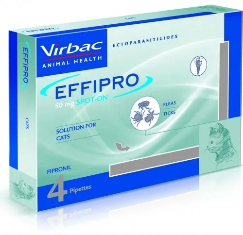 Virbac Effipro Spot On Flea & Tick Treatment For Cats 4ct