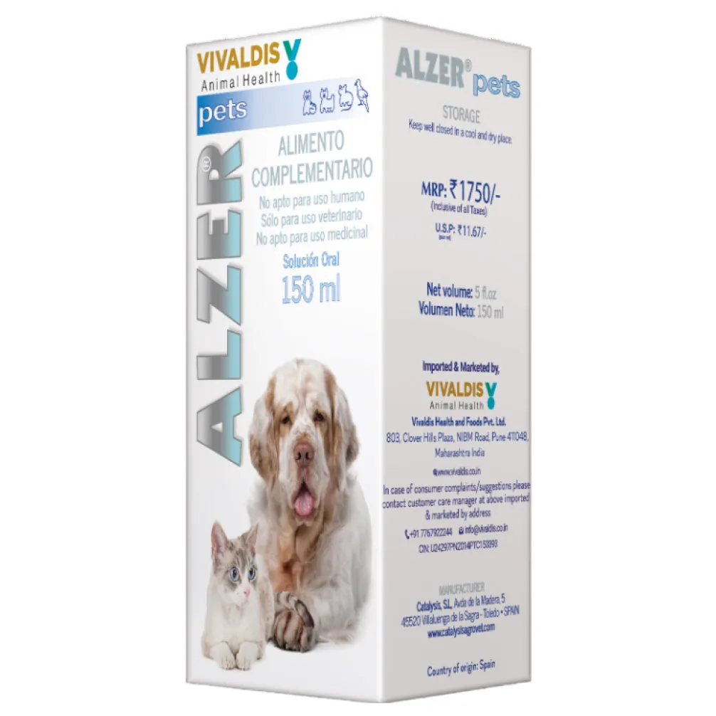 Vivaldis Alzer Syrup for Dogs and Cats (150ml)