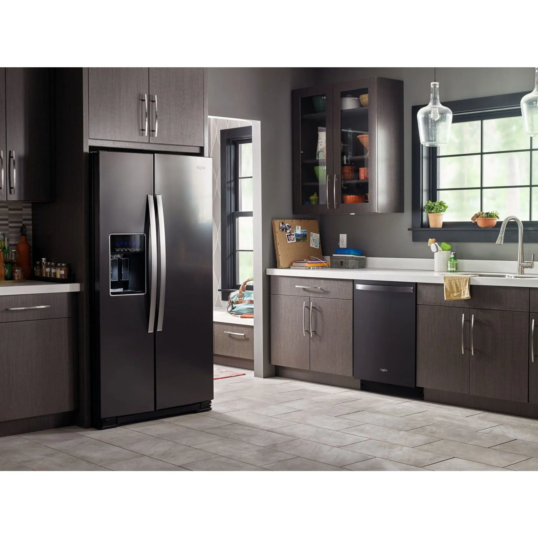 Whirlpool Side x Side Fridge (WRS588FIHV) - Black Stainless