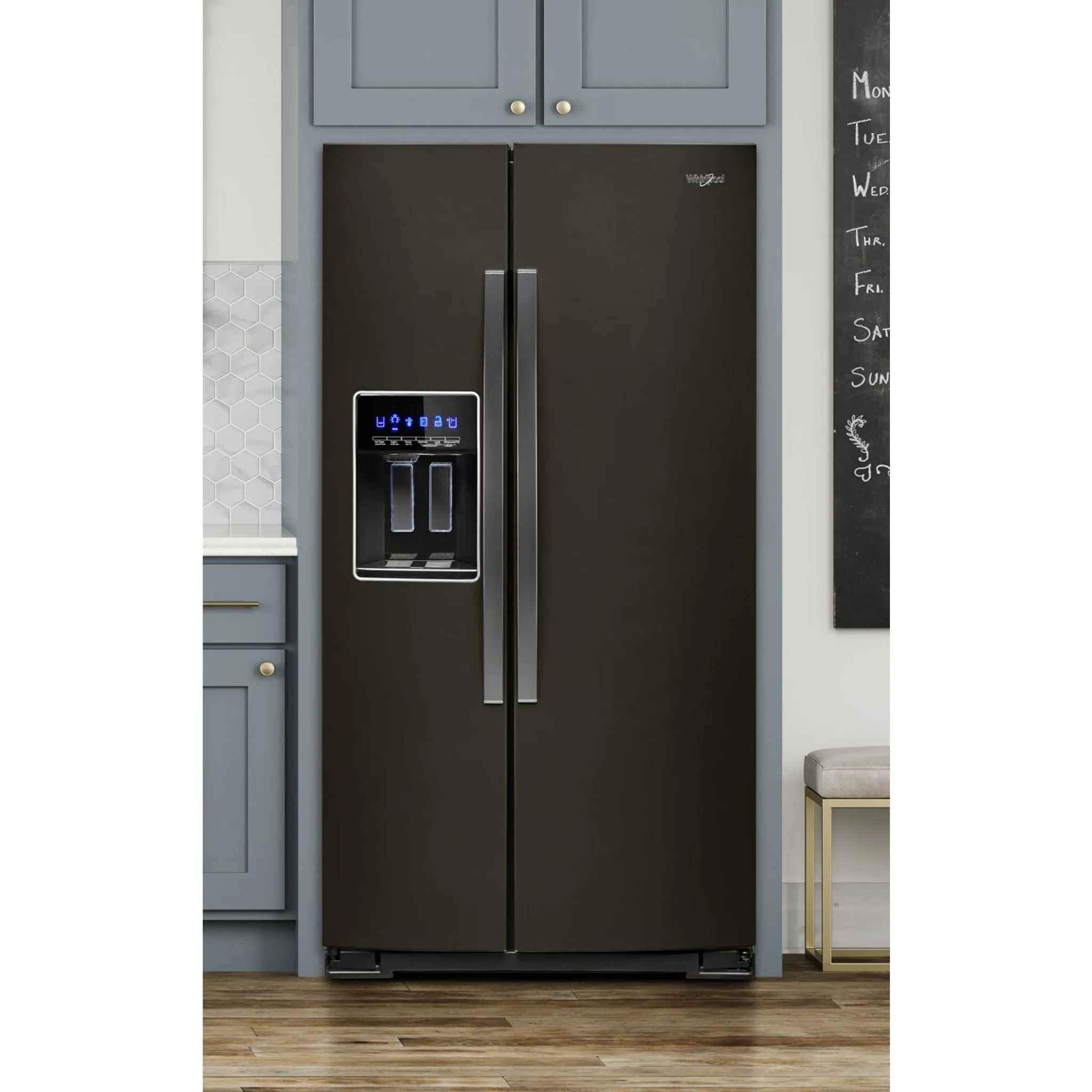 Whirlpool Side x Side Fridge (WRS588FIHV) - Black Stainless