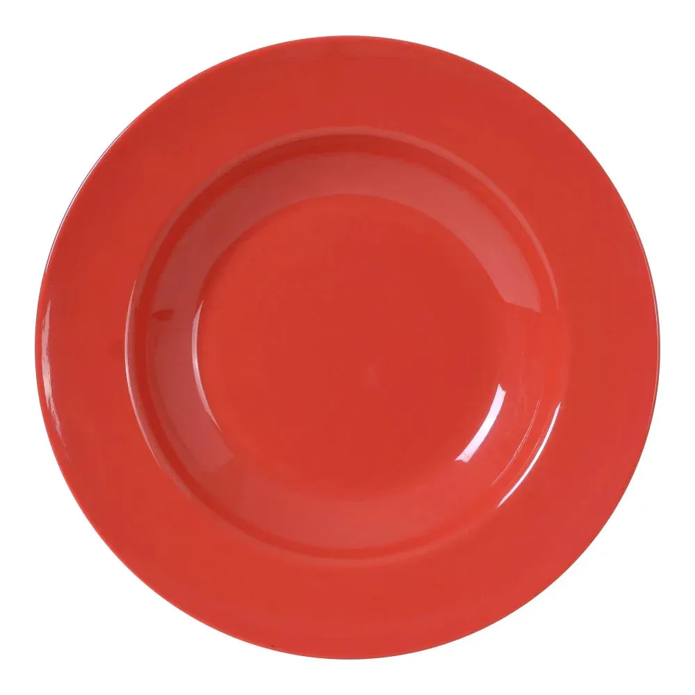 Yanco MS-5811RD Milestone 16 Oz Orange-Red Melamine Pasta Bowl, Pack of 24